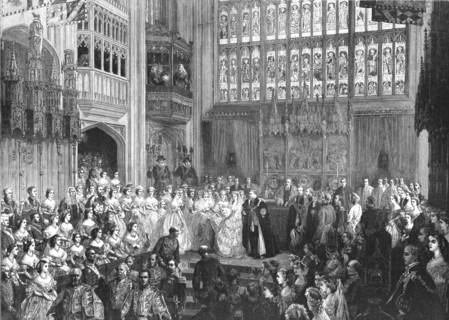 'The Marriage of T.R.H. The Prince of Wales and The Princess Alexandra of Denmark in St....', 1891. Creator: George Housman Thomas.