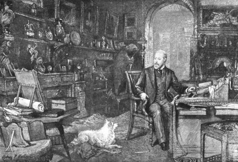 ''H.R.H. The Prince of Wales in his Study at Marlborough House', 1891. Creator: Unknown.
