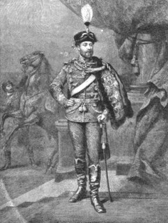 ''H.R.H. The Prince of Wales as Honorary Colonel of the Blucher (Fifth Prussian) Hussars', 1891. Creator: Unknown.