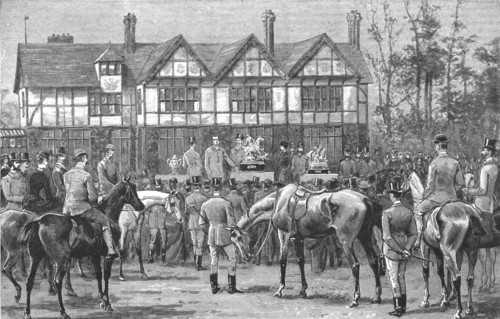 'Presentation of a Silver Statuette to Mr. W.E. Oakeley on his Retirement from the Master..., 1891. Creator: Unknown.