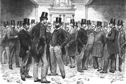 ''The London Stock Exchange -- Well Known Faces in the Consol Market', 1891. Creator: William Lockhart Bogle.