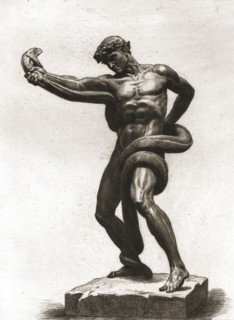 'The Athlete Wrestling With A Python', after ''Sir Frederick Leighton, P.R.A.', c1880-83. Creator: A Gilbert.