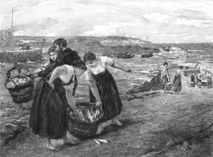 'Caller Herrin' ', after James Clarke Hook, R.A.', c1880-83. Creator: Otto Theodor Leyde.
