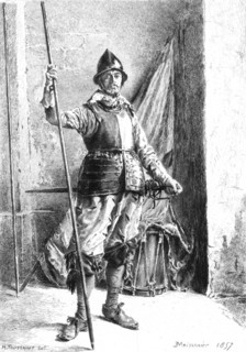 'The Man-At-Arms', after J.L.E. Meissonier', 1857, c1880-83. Creator: C.H Toussaint.