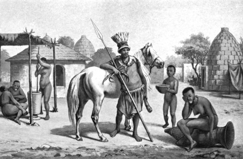 ''Un village mongo; L'Ouest Africain', 1914. Creator: Johann Martin Bernatz.
