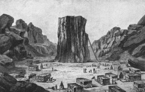 ''Un village du Borkou, d'apres Nachtigal; L'Ouest Africain', 1914. Creator: Unknown.