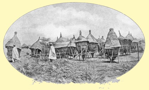 ''Greniers a mil au Mossi; L'Ouest Africain', 1914. Creator: Unknown.