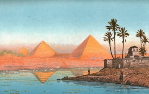''Les pyramides de Gizeh; Le Nord-Est Africain', 1914. Creator: Unknown.