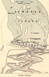 ''Chutes Victoria; Afrique Australe', 1914. Creator: Unknown.