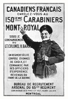'L'effort Canadien; Un appel, par affiche, Aux Canadiens francais', 1914. Creator: Unknown.