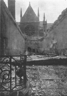 'Les destructions de monuments a Reims; Premier etage de l'Hotel-Dieu de Reims', 1916. Creator: Unknown.