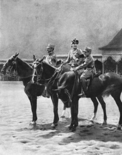 'Les souverains de Roumanie et leur second fils, le prince Nicolas', 1916 Creator: MA Dancovici.