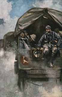 'Verdun; Sur la route de Verdun: la releve', 1916. Creator: Francois Flameng.