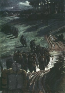 ''Le chemin de la tranchee; un gue', 1915. Creator: Unknown.