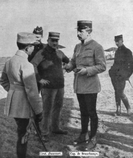 'Les avions; les auteurs du raid sur les etablissements Krupp, d'Essen (nuit du 23 au 24..., 1916. Creator: Unknown.