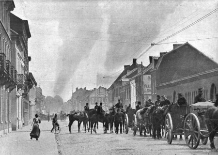 ''Ecrases par le Nombre; Louvain est evacue le 18 aout', 1914. Creator: Unknown.