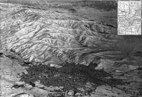 'Monastir; du lac d'Ostrovo a Monastir: vue prise en areoplane de la premiere ville serbe..., 1916. Creator: Unknown.