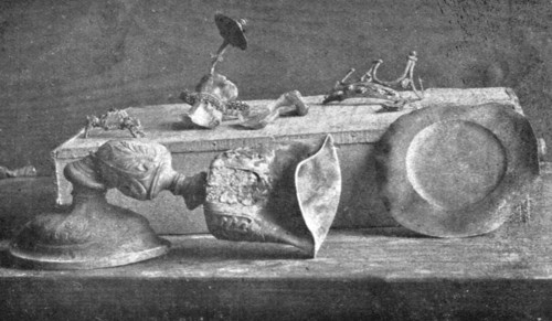 ''Nos regions Devastees; Profanation: le calice de l'eglise de Maurupt', 1914. Creator: Unknown.