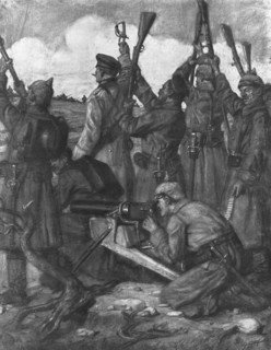 ''Une Lache Perfidie; Le Guet-Apens', 1914. Creator: Lucien Jonas.