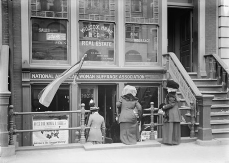 Woman Suffrage - Headquarters, National American Woman Suffrage Association, 1913. Creator: Harris & Ewing.