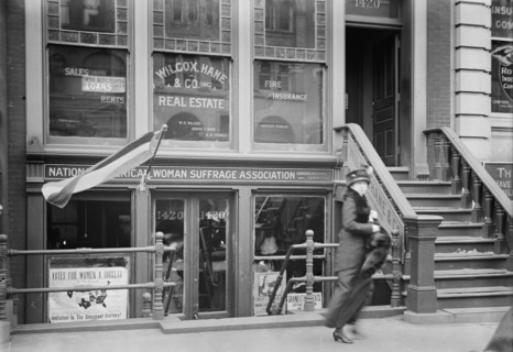 Woman Suffrage - Headquarters, National American Woman Suffrage Association, 1913. Creator: Harris & Ewing.