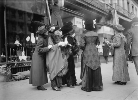 Woman Suffrage, Mrs. Mary Beard; Open Air Meeting, 1913. Creator: Harris & Ewing.