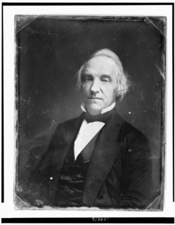 Daniel Dickinson, head-and-shoulders portrait, slightly to the left..., between 1844 and 1860. Creator: Mathew Brady.