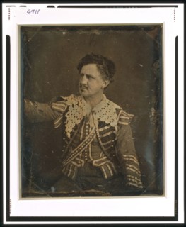 Junius Booth, half-length portrait, three-quarters to the left, in...between 1844 and 1852. Creator: Mathew Brady.