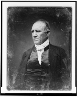 Sam Houston, half-length portrait, three-quarters to the left, in civilian..., between 1848 and 1850 Creator: Mathew Brady.