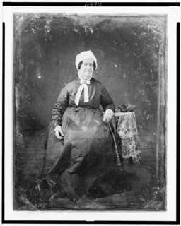 Unidentified woman, about 60 years of age, full-length portrait, facing..., between 1844 and 1860. Creator: Mathew Brady.