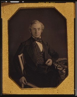 William Young McAllister, three-quarters length portrait, seated in a..., between 1848 and 1851. Creator: Marcus Aurelius Root.