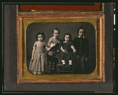 Lizzie, John, Annie, and Mitchell McAllister, Dec. 5., 1851. Creator: Marcus Aurelius Root.