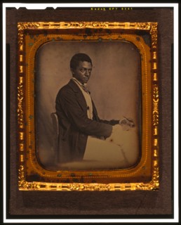 James B. Yates, three-quarter length portrait, three-quarters view..., between 1856 and 1858. Creator: Augustus Washington.