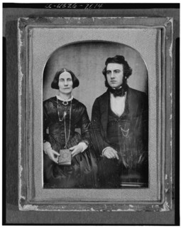 David and Ellen Bell, three-quarter length portrait, seated, between 1840 and 1850. Creator: Unknown.