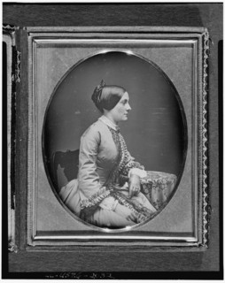 Ann Minerva "Nannie" Rodgers Macomb, three-quarter length portrait..., ca. 1850. Creator: Unknown.