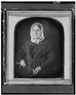 Mary Manuel Lisa, half-length portrait, facing slightly left, seated..., between 1840 and 1860. Creator: Unknown.