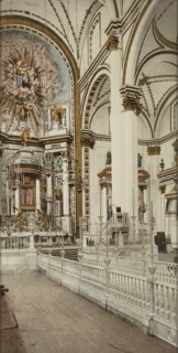 The altar, Church of Guadaloupe, [the Cathedral], City of Mexico, between 1884 and 1900. Creator: William H. Jackson.