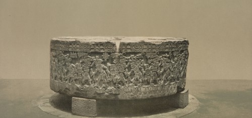 Aztec sacrificial stone, City of Mexico, between 1884 and 1900. Creator: William H. Jackson.