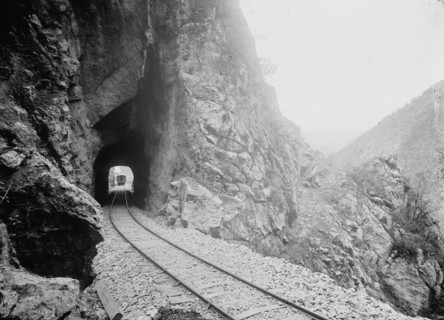 Inside Tunnel 4, Temasopa Canon (i.e. Tamasopo Canyon), between 1880 and 1897. Creator: William H. Jackson.