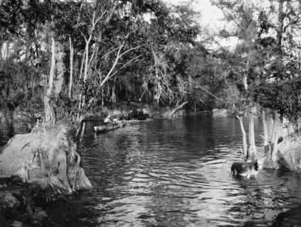Ferry at Puente Real, between 1880 and 1897. Creator: William H. Jackson.