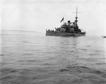 U.S. Battleship Massachusetts, between 1896 and 1897. Creator: William H. Jackson.