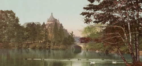 A Lake view in Central Park, New York, c1901. Creator: Unknown.