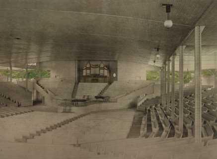 Interior of Assembly Hall (i.e. the Amphitheater), Chautauqua, New York, c1899. Creator: Unknown.