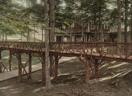 Rustic bridge, Chautauqua, New York, c1898. Creator: Unknown.