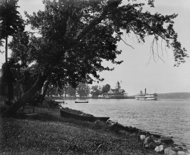 Boat landing, Lake Chautauqua, c1898. Creator: Unknown.