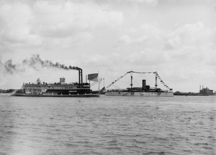 U.S.S. Texas and the Whisper, c1900. Creator: Unknown.