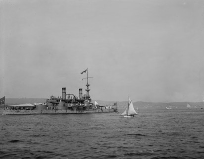U.S.S. Indiana, between 1890 and 1901. Creator: Unknown.