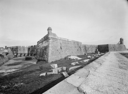 The Water battery and bastion of Fort Marion, St. Augustine, between 1900 and 1906. Creator: Unknown.