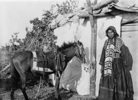 Irene Rock, an Assinaboine [sic] schoolgirl at Fort Belknap, c1907. Creator: Unknown.