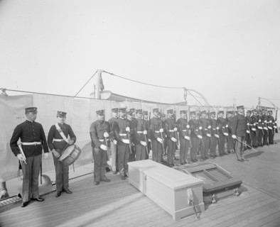 U.S.S. Iowa, Marine guard, ca 1898. Creator: Unknown.